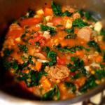 Lentil Soup with Sausage and Greens recipe