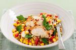 Limespiced Chicken With Pearl Barley and Corn Salad Recipe recipe