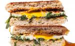 British Seared Arugula Egg and Cheddar Breakfast Sandwich Recipe Dessert