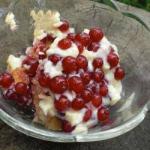 British Charlotteflan with Currant Dessert