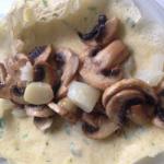 British Pancakes with Asparagus and Mushrooms Appetizer