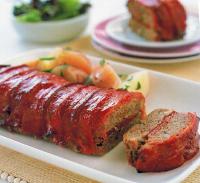 Meatloaf with Bacon and Barbecue Glaze recipe