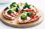 British Chicken Broccoli And Roasted Capsicum Pizza Recipe Appetizer