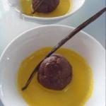 American Chocolate Coconut Pudding with Orange Sauce Dessert