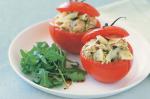 American Stuffed Vineripened Tomatoes With Rocket Salad Recipe Appetizer