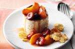 Frozen Almond Creams With Peaches And Cherries In Dessert Wine Recipe recipe