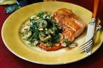 American Ocean Trout With Grape Almond And Orzo Salad Recipe Dinner
