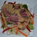 British Asian Noodle Salad with Roast Beef and Soyginger Dressing Appetizer