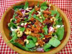 American Spinach Salad With Bacon and Cashews Appetizer