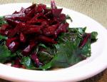 American Balsamic Beets and Greens Appetizer