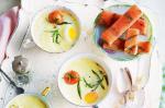 American Baked Eggs With Gravlax Soldiers Recipe Appetizer