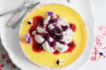 American Luscious Lemon Tart With Blueberry Compote Recipe Dessert