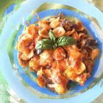 American Orecchiette with Oven with Aubergines and Scamorza Appetizer