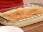 American Baked Mashed Potatoes With Parmesan Cheese and Bread Crumbs Appetizer
