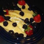 American Crepes with Lemon Cream Appetizer