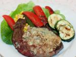 American Blue Cheese Topped Grilled Ranch Steak Appetizer
