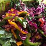 British Mixed Salad with Green Cabbage and Red Cabbage Dessert