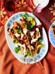 Canadian Peanut Butter Chicken Skewers with Ginger Yoghurt Appetizer