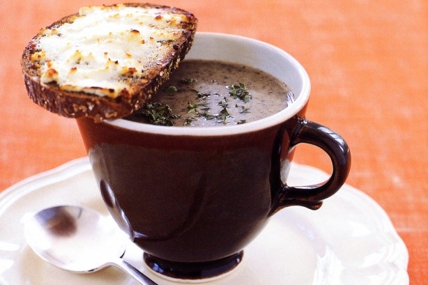 Australian Mushroom Soup With Goats Cheese Toast Recipe Dinner