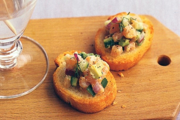 Australian Salmon and Cucumber Tartare Recipe Appetizer