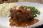British Blue Plate Meat Loaf With Mushroom Pan Gravy Appetizer
