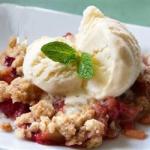 American Rhubarb Strawberry Crunch Recipe Dessert
