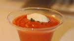 Australian Tomato Cold Soup with Parmesan Cheese Ice Cream Recipe Appetizer