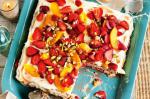 Canadian Pistachio Strawberry And Peach Torta Recipe Dessert