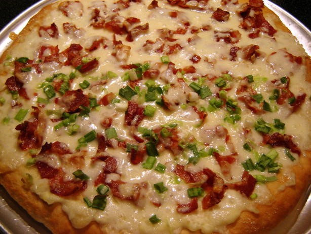 American Carbonara Pizza Appetizer Dinner