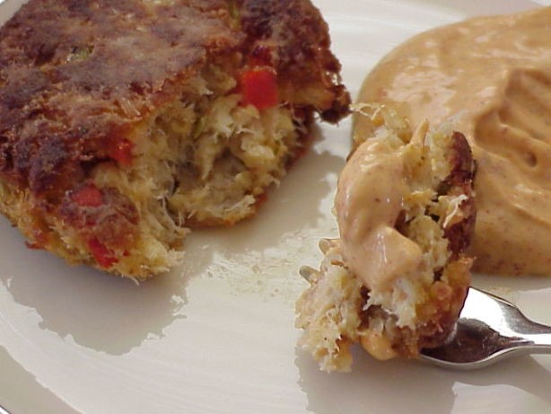 American Crab Cakes With Whole Grain Mustard Remoulade Appetizer