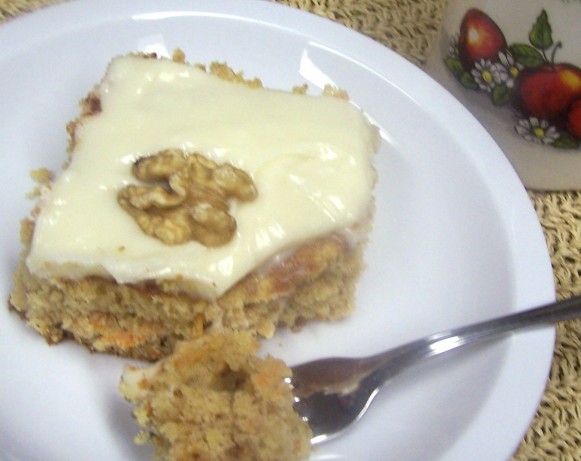 American Lowfat Carrot Cake With Cream Cheese Frosting Dessert