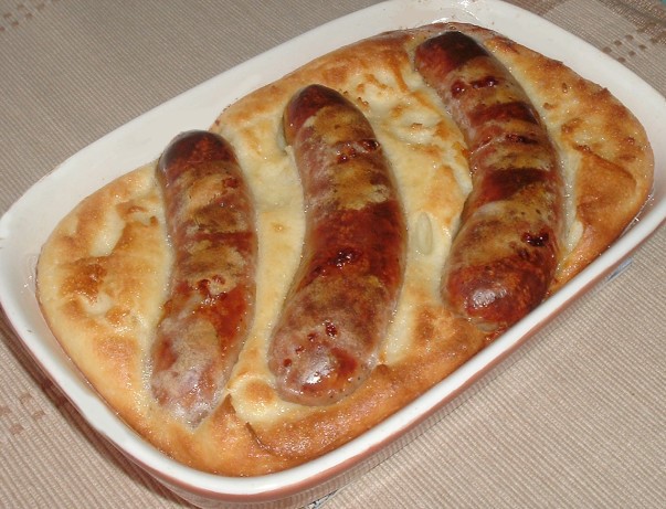 Italian Hamburger and Yorkshire Pudding Dinner