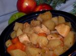 American Crock Pot Apple Chicken Stew low Fat Dinner