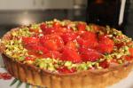 French Strawberry and Pistachio Tart Appetizer