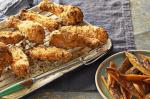 American Ovenfried Chicken With Sweet Potato Wedges Recipe BBQ Grill