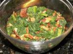 American Neelys Braised Mustard Greens With Bacon and Raisins Appetizer