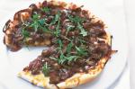 American Sausage and Caramelised Onion Focaccia Pizza Recipe Dinner