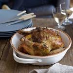 Roast Chicken Stuffed with Parsley Hazelnuts and Butter recipe