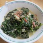American Green Cabbage Soup with Bacon Appetizer