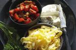 British Tagliatelle With Marinated Tomatoes And Goats Cheese Recipe Appetizer