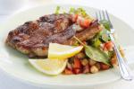 Australian Lamb With Garlic And Lemon and Chickpea Salad Recipe Dinner