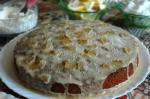 American Preserved Ginger Cake With Lemon Icing Glaze Dessert