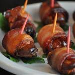 British Dates in Bacon Coats Appetizer