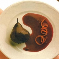 Canadian Chocolate Coated Pears with Loganberry Sauce Dinner