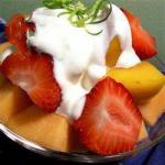 British Fruit Salad with Lime and Creme Fraiche Dessert