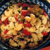 Egyptian Hummus Tomato And Olive Pasta Salad Appetizer