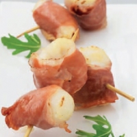 British Scallops Skewered with Parma Ham BBQ Grill