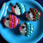 British Muffins and Decorate Fish Dessert