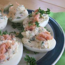 American Eggs Stuffed Smoked Salmon Appetizer