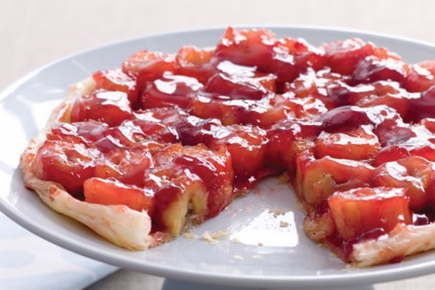 American Banana And Strawberry Tart Recipe Dessert